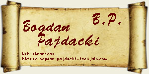 Bogdan Pajdački vizit kartica